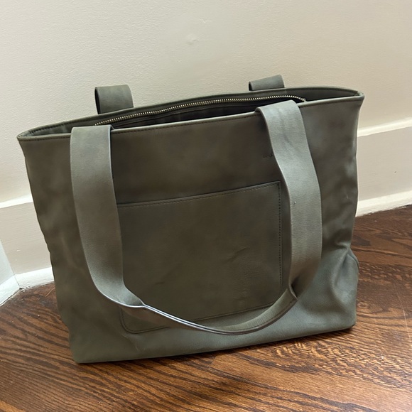 Green faux suede tote from Target. - Picture 3 of 3